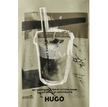 HUGO BOSS NUROBOS JERSEY T-SHIRT ΜΠΛΟΥΖΑ ΑΝΔΡΙΚΗ OLIVE