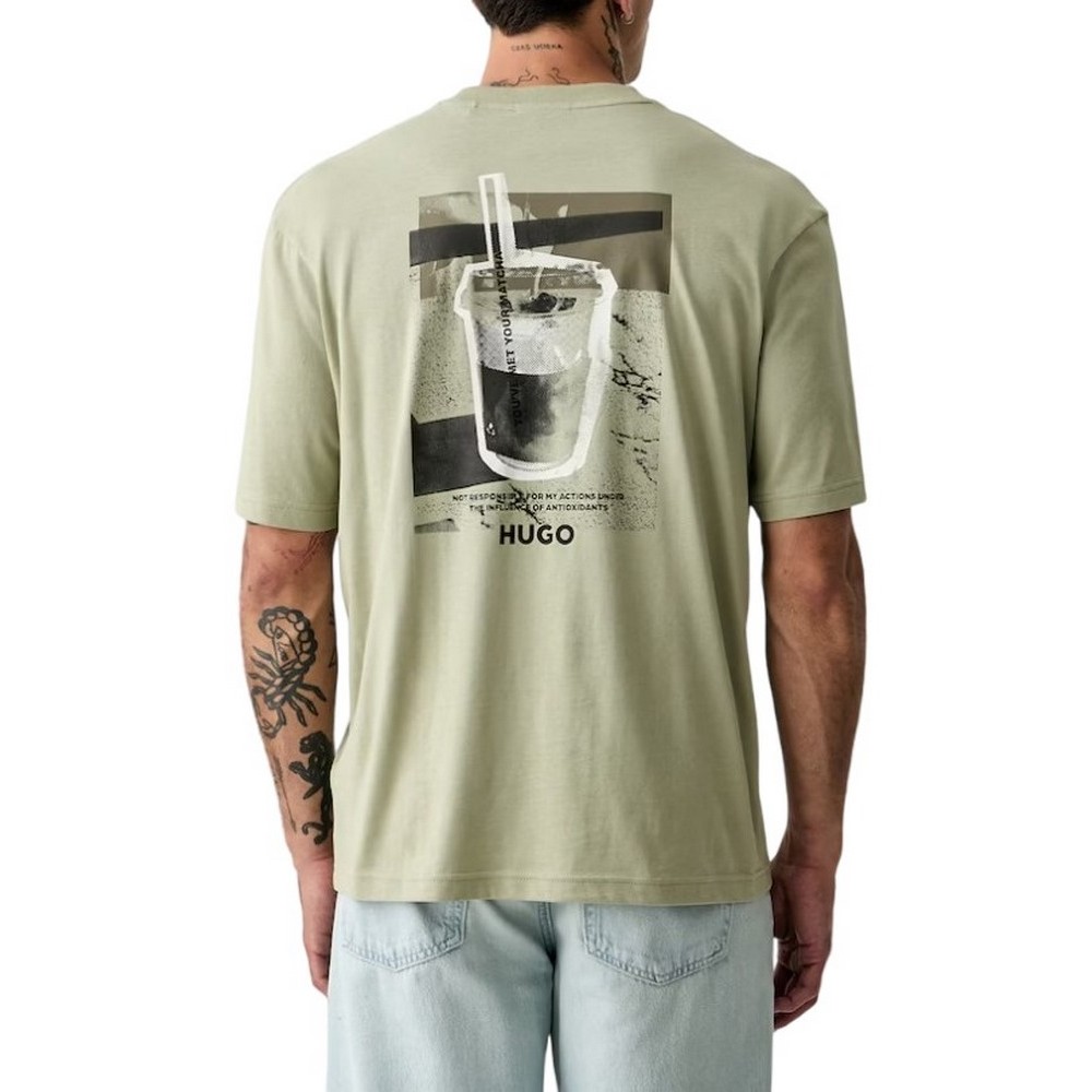 HUGO BOSS NUROBOS JERSEY T-SHIRT ΜΠΛΟΥΖΑ ΑΝΔΡΙΚΗ OLIVE