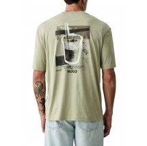 HUGO BOSS NUROBOS JERSEY T-SHIRT ΜΠΛΟΥΖΑ ΑΝΔΡΙΚΗ OLIVE