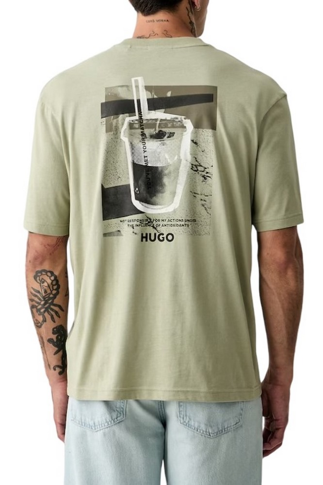 HUGO BOSS NUROBOS JERSEY T-SHIRT ΜΠΛΟΥΖΑ ΑΝΔΡΙΚΗ OLIVE