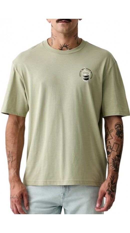 HUGO BOSS NUROBOS JERSEY T-SHIRT ΜΠΛΟΥΖΑ ΑΝΔΡΙΚΗ OLIVE