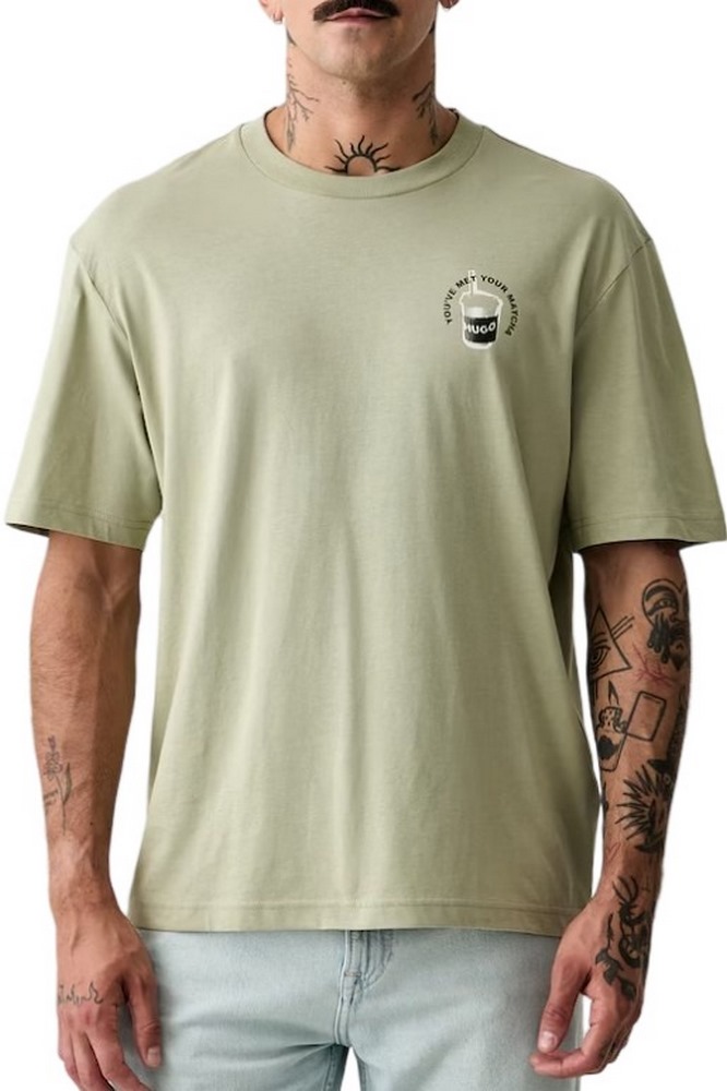 HUGO BOSS NUROBOS JERSEY T-SHIRT ΜΠΛΟΥΖΑ ΑΝΔΡΙΚΗ OLIVE