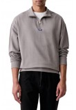 HUGO BOSS NEELER JERSEY SWEATSHIRT ΜΠΛΟΥΖΑ ΦΟΥΤΕΡ ΑΝΔΡΙΚΗ GREY