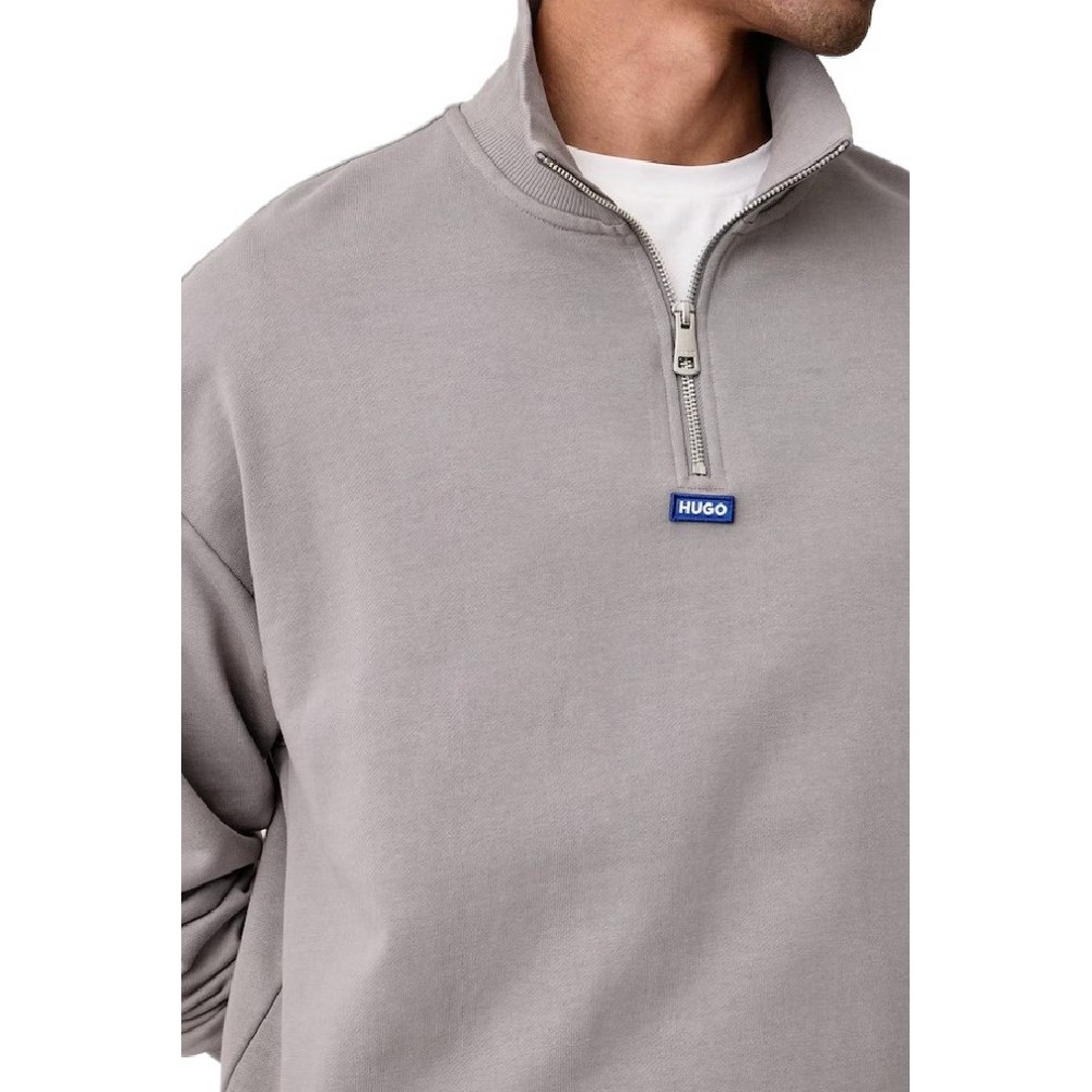 HUGO BOSS NEELER JERSEY SWEATSHIRT ΜΠΛΟΥΖΑ ΦΟΥΤΕΡ ΑΝΔΡΙΚΗ GREY