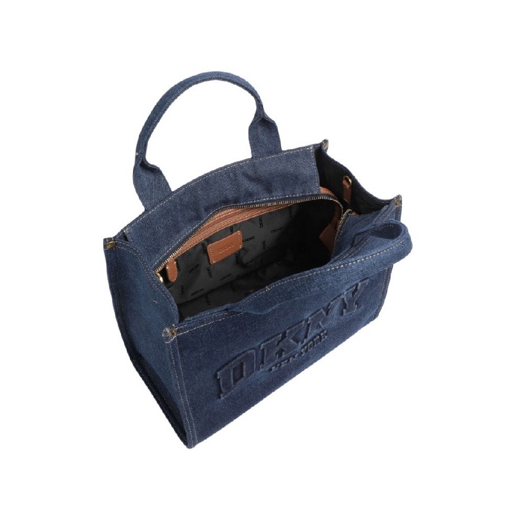 DKNY HANDLEE MD TOTE HANDBAG R62AYR57 ΤΣΑΝΤΑ ΓΥΝΑΙΚΕΙΑ DENIM DARK