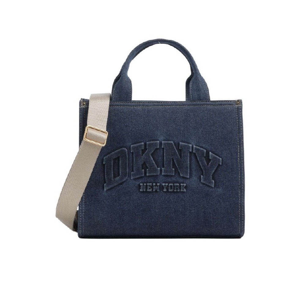 DKNY HANDLEE MD TOTE HANDBAG R62AYR57 ΤΣΑΝΤΑ ΓΥΝΑΙΚΕΙΑ DENIM DARK
