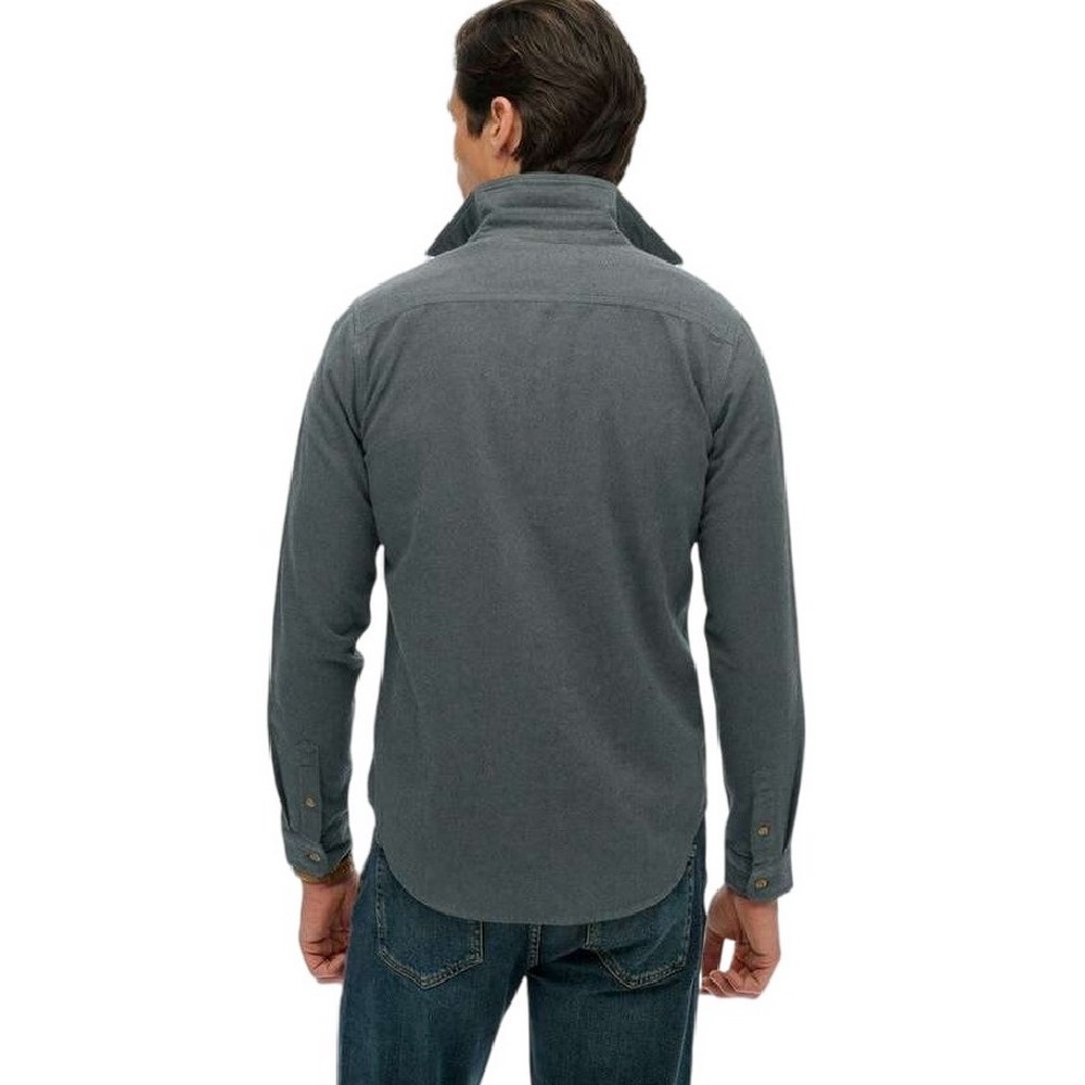 SUPERDRY D2 OVIN FLANNEL WORKWEAR SHIRT ΠΟΥΚΑΜΙΣΟ ΑΝΔΡΙΚΟ GREY