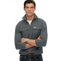 SUPERDRY D2 OVIN FLANNEL WORKWEAR SHIRT ΠΟΥΚΑΜΙΣΟ ΑΝΔΡΙΚΟ GREY
