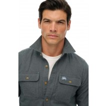 SUPERDRY D2 OVIN FLANNEL WORKWEAR SHIRT ΠΟΥΚΑΜΙΣΟ ΑΝΔΡΙΚΟ GREY