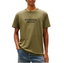 TOMMY JEANS REG BILLS FONT TEE EXT T-SHIRT ΜΠΛΟΥΖΑ ΑΝΔΡΙΚΗ GREEN