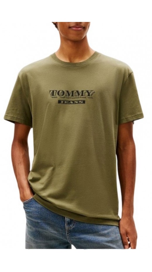 TOMMY JEANS REG BILLS FONT TEE EXT T-SHIRT ΜΠΛΟΥΖΑ ΑΝΔΡΙΚΗ GREEN