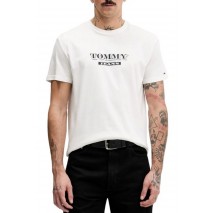 TOMMY JEANS REG BILLS FONT TEE EXT T-SHIRT ΜΠΛΟΥΖΑ ΑΝΔΡΙΚΗ WHITE