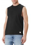 CALVIN KLEIN JEANS 30S JERSEY BADGE MUSCLE TANK T-SHIRT ΑΜΑΝΙΚΗ ΜΠΛΟΥΖΑ ΑΝΔΡΙΚΗ BLACK