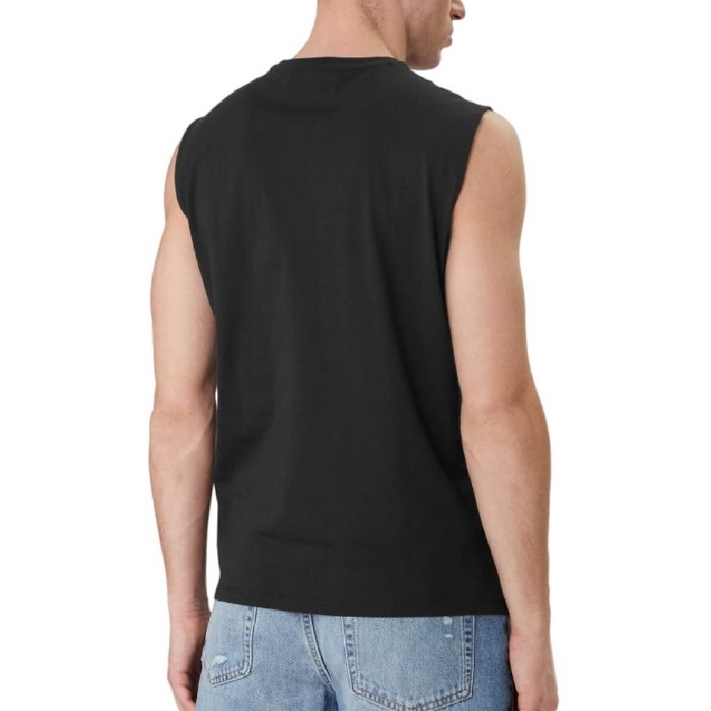 CALVIN KLEIN JEANS 30S JERSEY BADGE MUSCLE TANK T-SHIRT ΑΜΑΝΙΚΗ ΜΠΛΟΥΖΑ ΑΝΔΡΙΚΗ BLACK