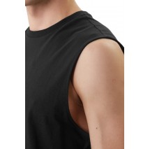 CALVIN KLEIN JEANS 30S JERSEY BADGE MUSCLE TANK T-SHIRT ΑΜΑΝΙΚΗ ΜΠΛΟΥΖΑ ΑΝΔΡΙΚΗ BLACK