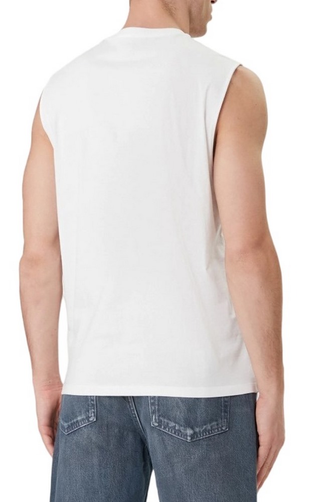 CALVIN KLEIN JEANS 30S JERSEY BADGE MUSCLE TANK T-SHIRT ΑΜΑΝΙΚΗ ΜΠΛΟΥΖΑ ΑΝΔΡΙΚΗ BRIGHT WHITE
