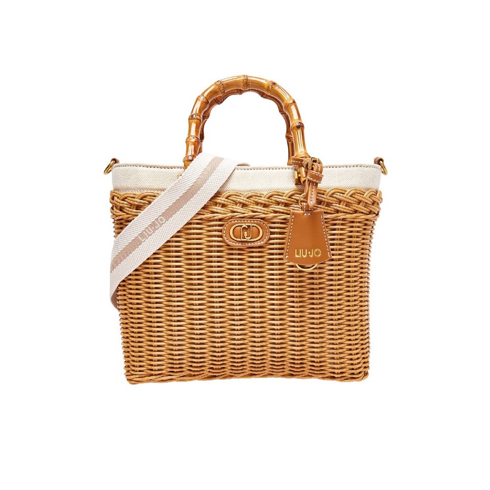 LIU JO SUMMER TOTE BAG AA6216A0004 ΤΣΑΝΤΑ ΓΥΝΑΙΚΕΙΑ NATURAL