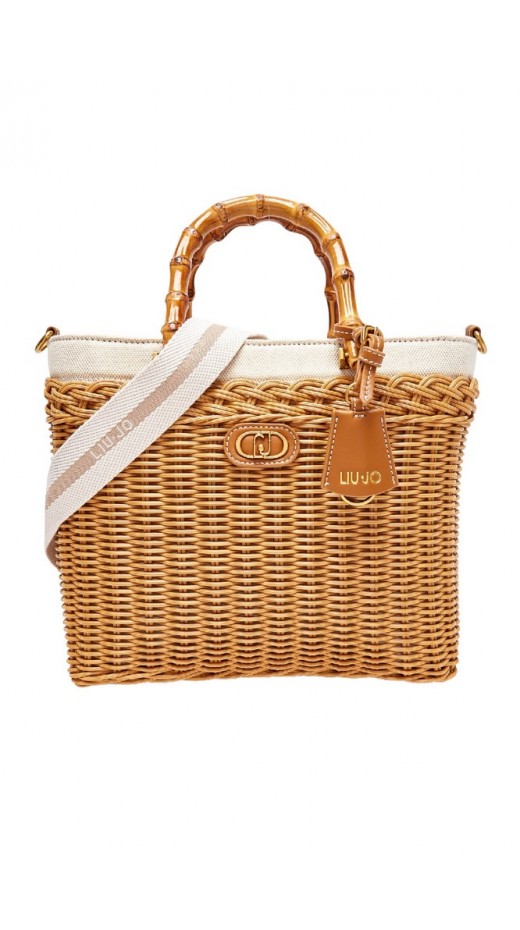 LIU JO SUMMER TOTE BAG AA6216A0004 ΤΣΑΝΤΑ ΓΥΝΑΙΚΕΙΑ NATURAL