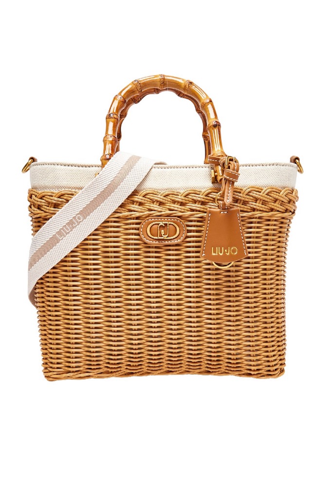 LIU JO SUMMER TOTE BAG AA6216A0004 ΤΣΑΝΤΑ ΓΥΝΑΙΚΕΙΑ NATURAL