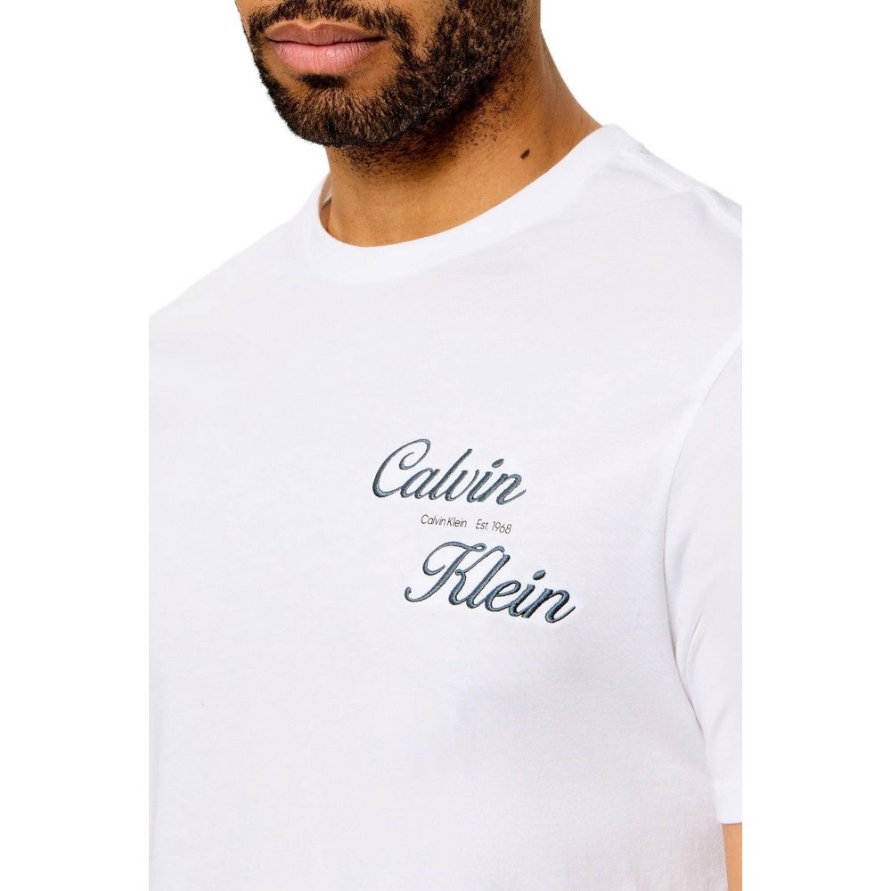 CALVIN KLEIN JEANS 30s EU CALVIN KLEIN RESRT GRA T-SHIRT ΜΠΛΟΥΖΑ ΑΝΔΡΙΚΗ BRIGHT WHITE