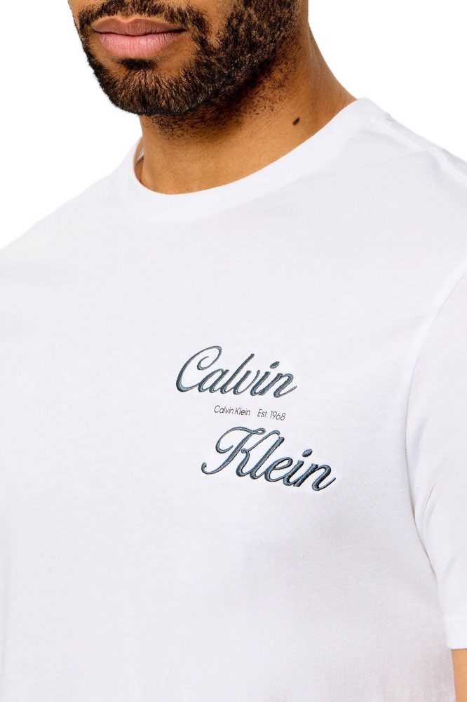 CALVIN KLEIN JEANS 30s EU CALVIN KLEIN RESRT GRA T-SHIRT ΜΠΛΟΥΖΑ ΑΝΔΡΙΚΗ BRIGHT WHITE