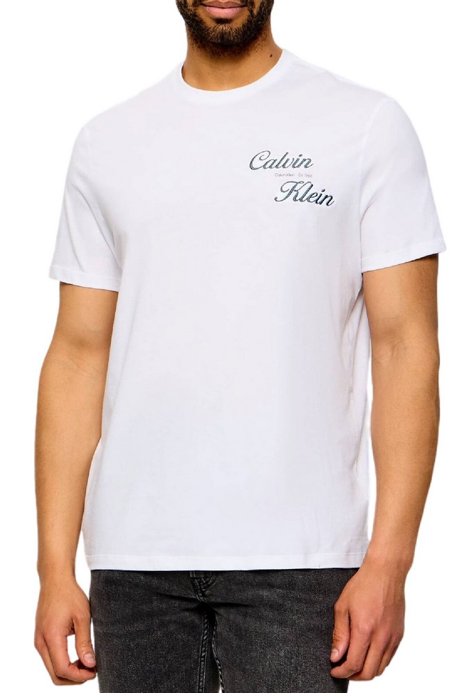 CALVIN KLEIN JEANS 30s EU CALVIN KLEIN RESRT GRA T-SHIRT ΜΠΛΟΥΖΑ ΑΝΔΡΙΚΗ BRIGHT WHITE