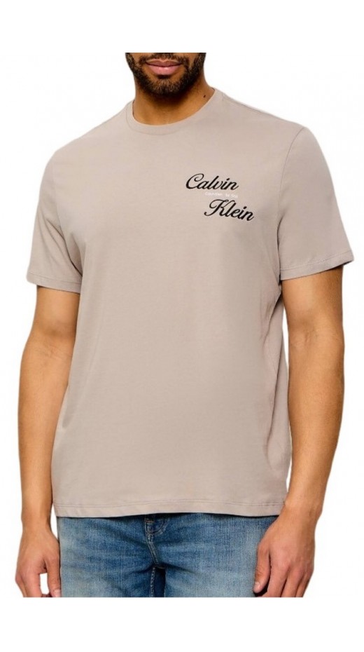 CALVIN KLEIN JEANS 30s EU CALVIN KLEIN RESRT GRA T-SHIRT ΜΠΛΟΥΖΑ ΑΝΔΡΙΚΗ BEIGE
