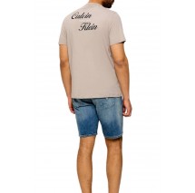 CALVIN KLEIN JEANS 30s EU CALVIN KLEIN RESRT GRA T-SHIRT ΜΠΛΟΥΖΑ ΑΝΔΡΙΚΗ BEIGE