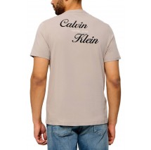 CALVIN KLEIN JEANS 30s EU CALVIN KLEIN RESRT GRA T-SHIRT ΜΠΛΟΥΖΑ ΑΝΔΡΙΚΗ BEIGE