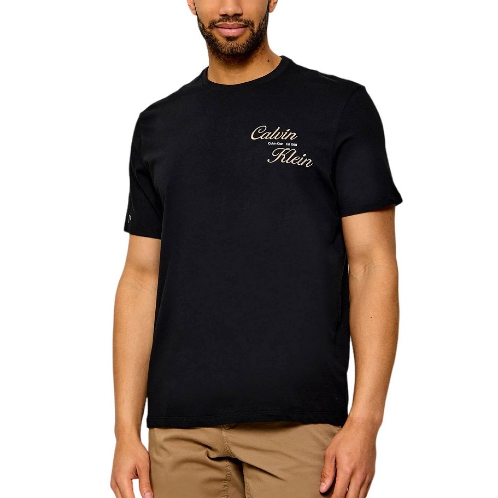 CALVIN KLEIN JEANS 30s EU CALVIN KLEIN RESRT GRA T-SHIRT ΜΠΛΟΥΖΑ ΑΝΔΡΙΚΗ BLACK