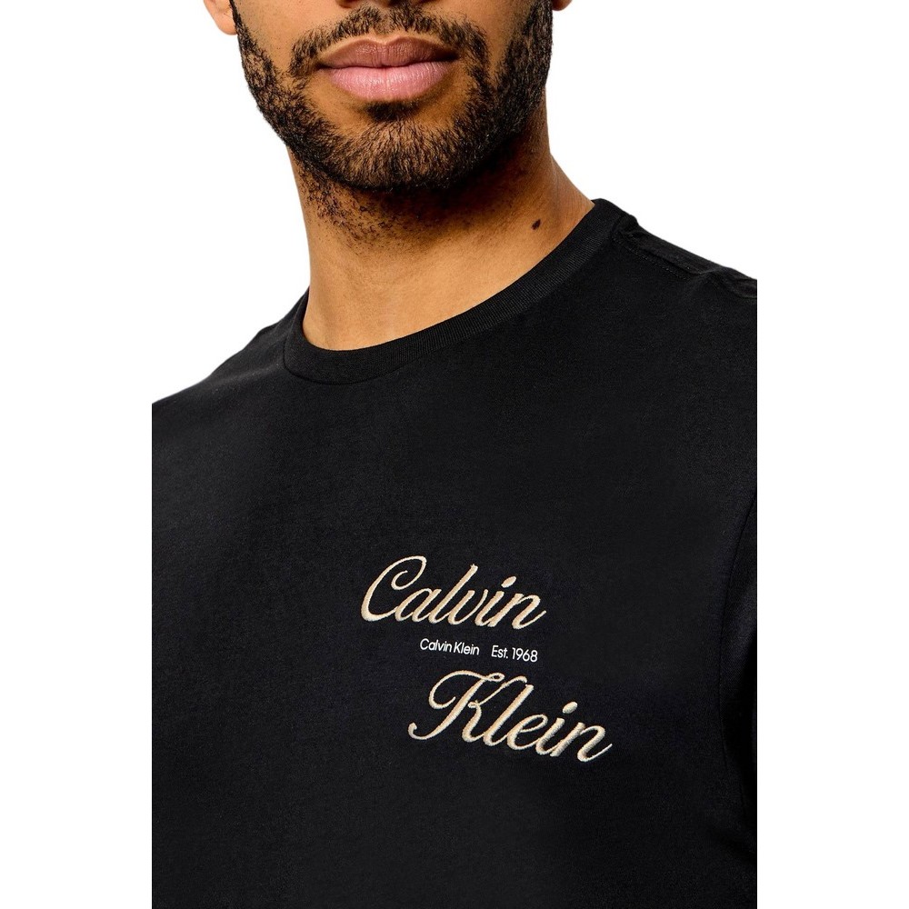 CALVIN KLEIN JEANS 30s EU CALVIN KLEIN RESRT GRA T-SHIRT ΜΠΛΟΥΖΑ ΑΝΔΡΙΚΗ BLACK