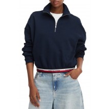 TOMMY JEANS BXY 1/4 ZIP TAPE ΦΟΥΤΕΡ ΜΠΛΟΥΖΑ ΓΥΝΑΙΚΕΙΑ NAVY