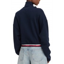 TOMMY JEANS BXY 1/4 ZIP TAPE ΦΟΥΤΕΡ ΜΠΛΟΥΖΑ ΓΥΝΑΙΚΕΙΑ NAVY