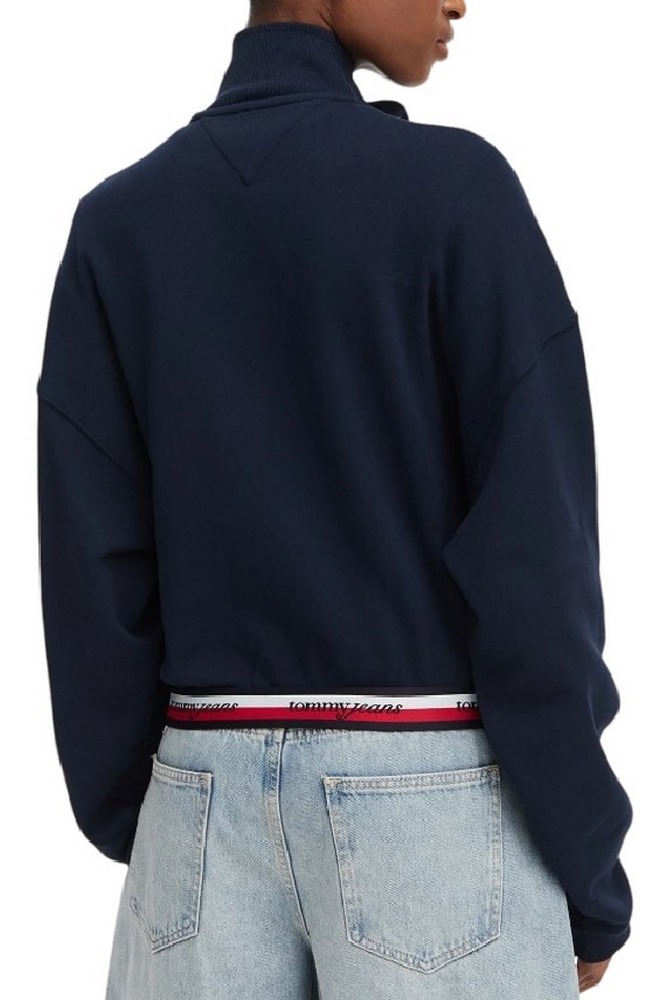 TOMMY JEANS BXY 1/4 ZIP TAPE ΦΟΥΤΕΡ ΜΠΛΟΥΖΑ ΓΥΝΑΙΚΕΙΑ NAVY
