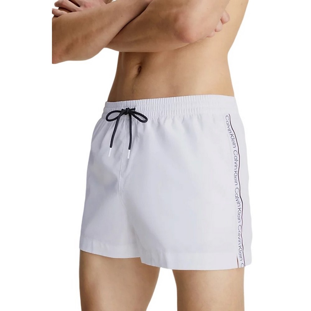 CALVIN KLEIN JEANS SHORT DRAWSRTRING ΜΑΓΙΟ ΑΝΔΡΙΚΟ WHITE