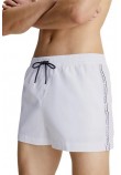 CALVIN KLEIN JEANS SHORT DRAWSRTRING ΜΑΓΙΟ ΑΝΔΡΙΚΟ WHITE