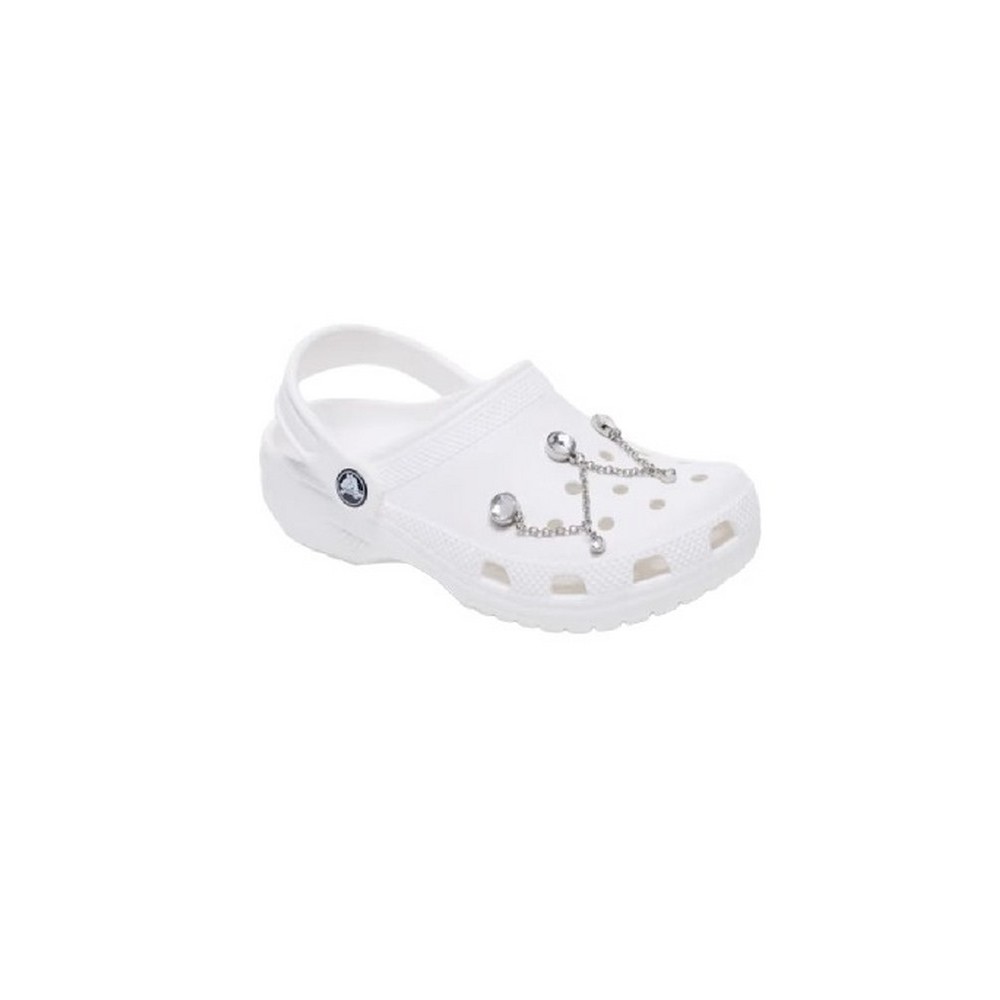 CROCS SILVER TRIPLE SMT GEM CHAIN JIBBITZ CHARMS ΑΞΕΣΟΥΑΡ ΓΥΝΑΙΚΕΙΟ SILVER