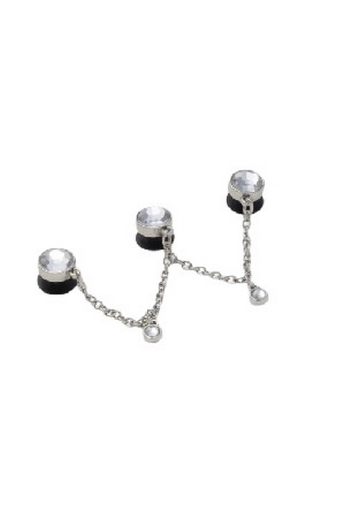 CROCS SILVER TRIPLE SMT GEM CHAIN JIBBITZ CHARMS ΑΞΕΣΟΥΑΡ ΓΥΝΑΙΚΕΙΟ SILVER
