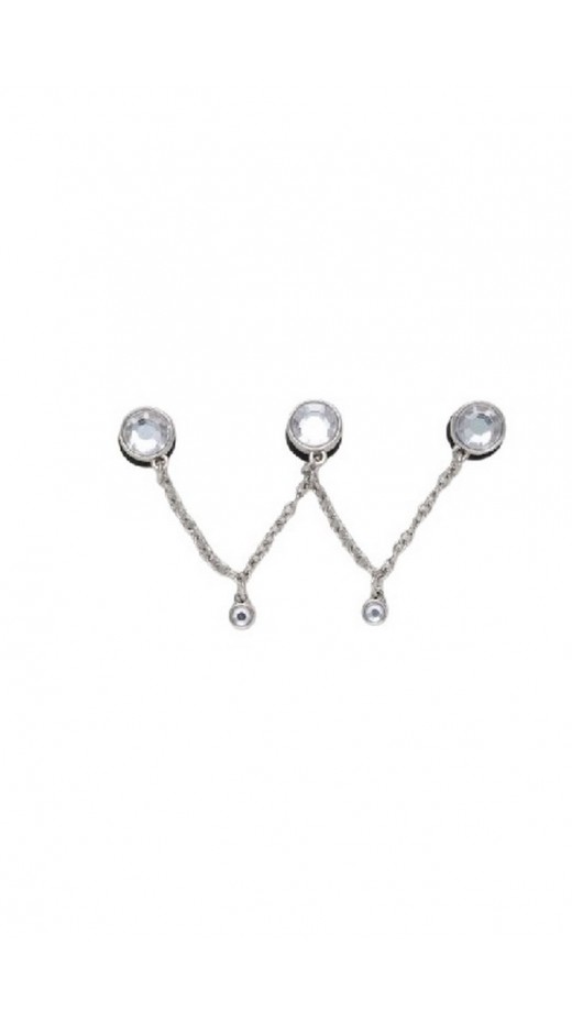 CROCS SILVER TRIPLE SMT GEM CHAIN JIBBITZ CHARMS ΑΞΕΣΟΥΑΡ ΓΥΝΑΙΚΕΙΟ SILVER