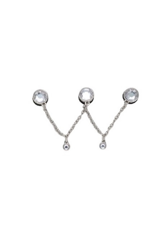 CROCS SILVER TRIPLE SMT GEM CHAIN JIBBITZ CHARMS ΑΞΕΣΟΥΑΡ ΓΥΝΑΙΚΕΙΟ SILVER