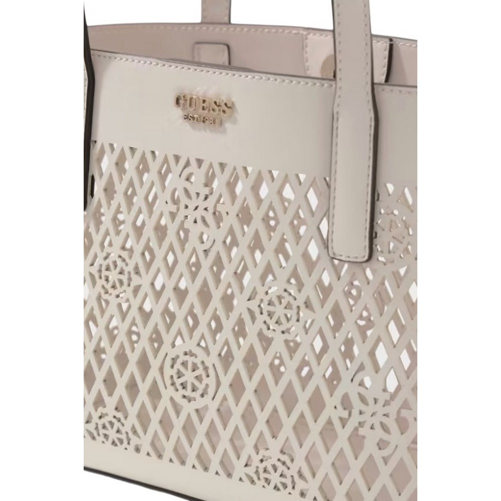 GUESS LETTY 2 IN 1 MINI TOTE ΤΣΑΝΤΑ ΓΥΝΑΙΚΕΙΑ OFF WHITE
