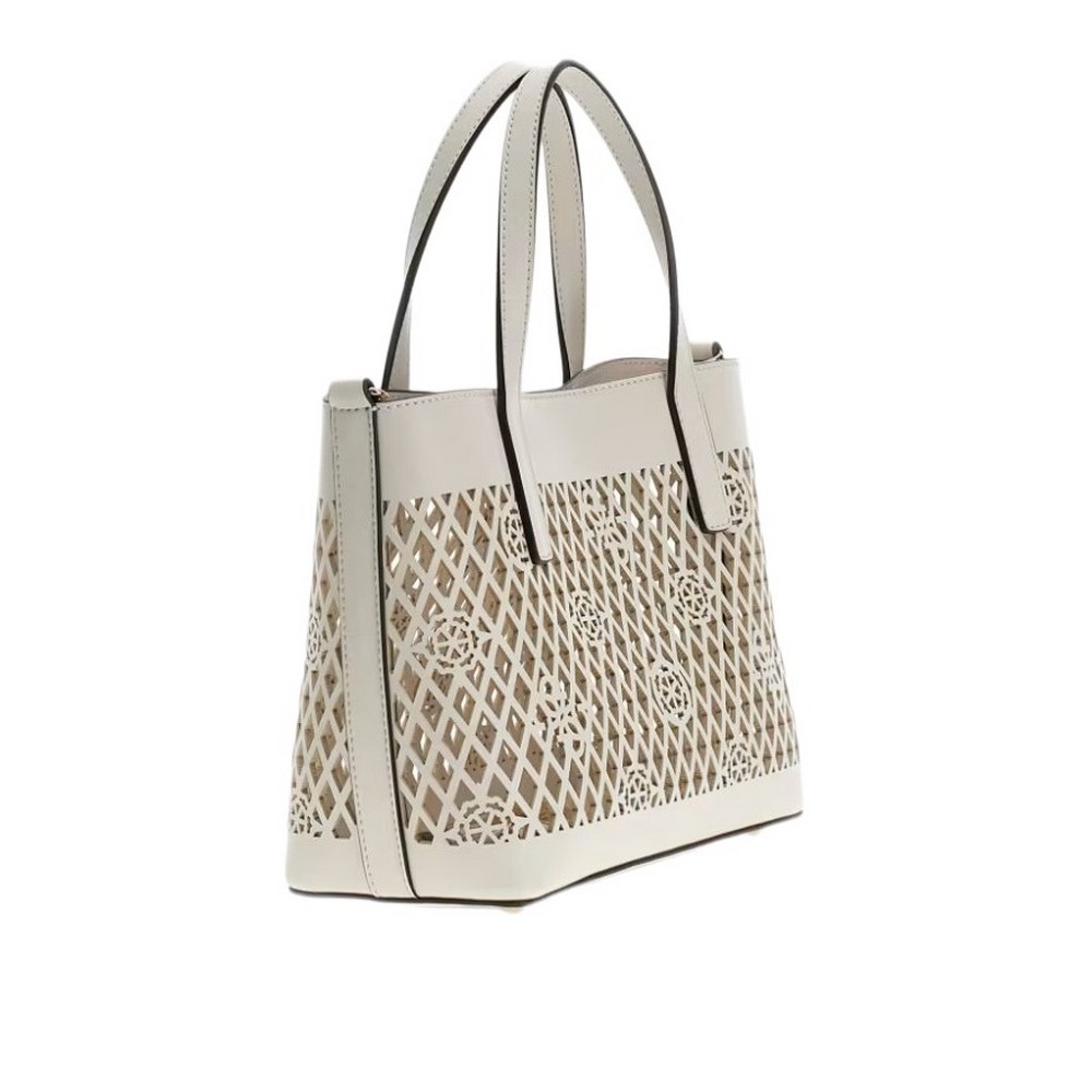 GUESS LETTY 2 IN 1 MINI TOTE ΤΣΑΝΤΑ ΓΥΝΑΙΚΕΙΑ OFF WHITE