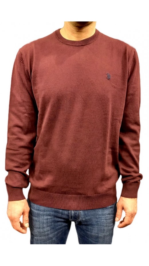 ΜΠΛΟΥΖΑ ΠΛΕΚΤΗ SWEATER PACK OF 100  ΑΝΔΡΙΚΗ U.S.POLO ASSN BORDEAUX