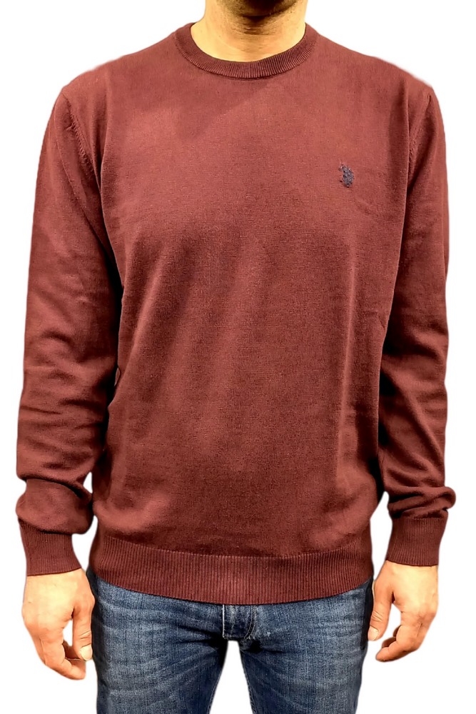 ΜΠΛΟΥΖΑ ΠΛΕΚΤΗ SWEATER PACK OF 100  ΑΝΔΡΙΚΗ U.S.POLO ASSN BORDEAUX