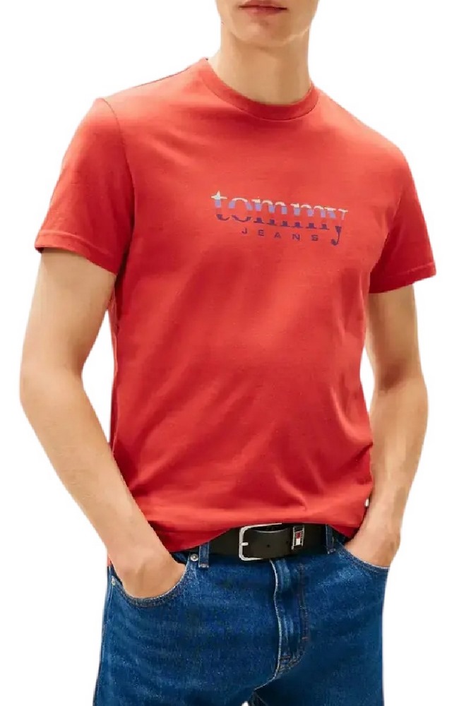 TOMMY JEANS SLIM ENTRY DNA T-SHIRT ΜΠΛΟΥΖΑ ΑΝΔΡΙΚΗ RED
