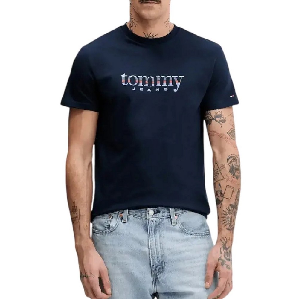 TOMMY JEANS SLIM ENTRY DNA T-SHIRT ΜΠΛΟΥΖΑ ΑΝΔΡΙΚΗ NAVY