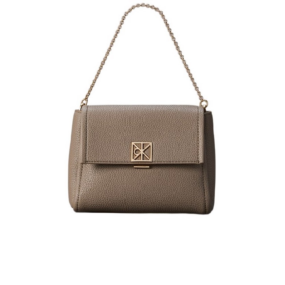 CALVIN KLEIN EMBLEM HW PEBBLE CROSSBODY 20 ΤΣΑΝΤΑ ΓΥΝΑΙΚΕΙΑ TAUPE
