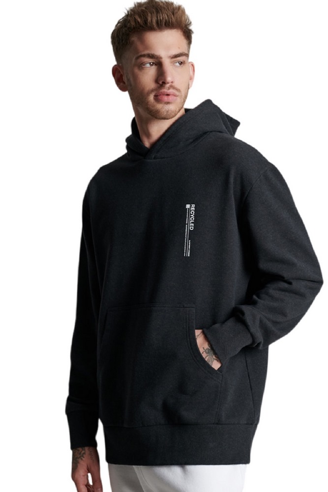 ΜΠΛΟΥΖΑ ΦΟΥΤΕΡ D2 STUDIOS RCYCL MICRO SIDE ΑΝΔΡΙΚΗ SUPERDRY DARK GREY
