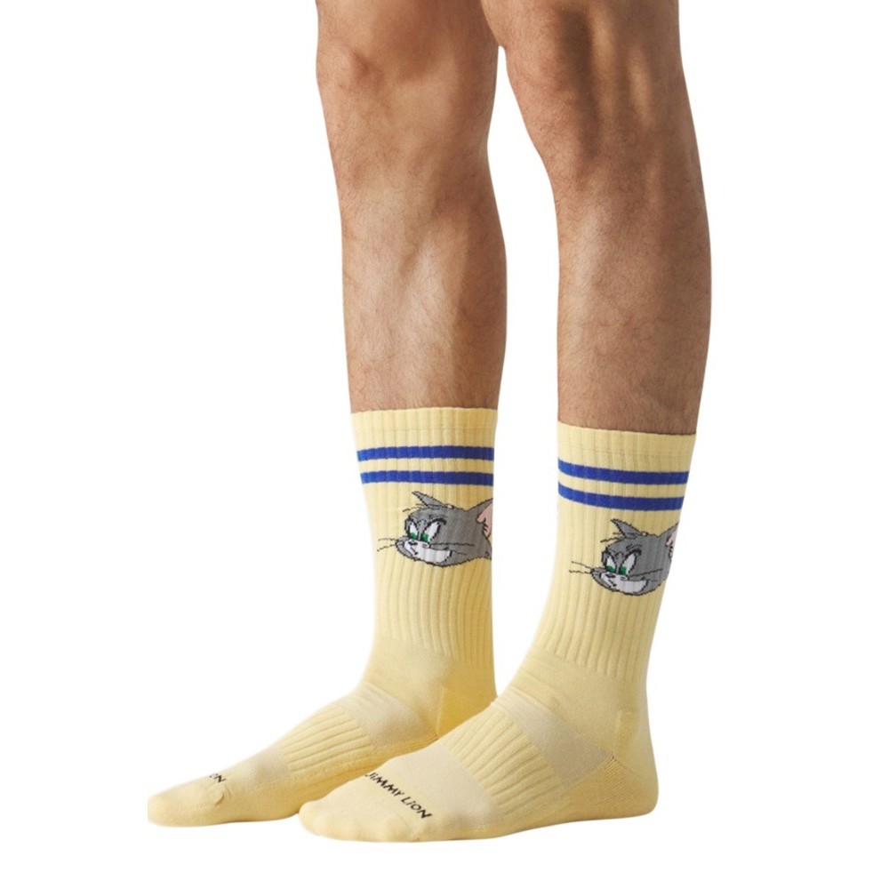 JIMMY LION ATHLETIC TOM AND JERRY HEADS ΚΑΛΤΣΕΣ UNISEX YELLOW