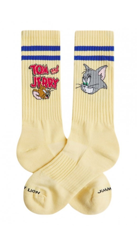 JIMMY LION ATHLETIC TOM AND JERRY HEADS ΚΑΛΤΣΕΣ UNISEX YELLOW